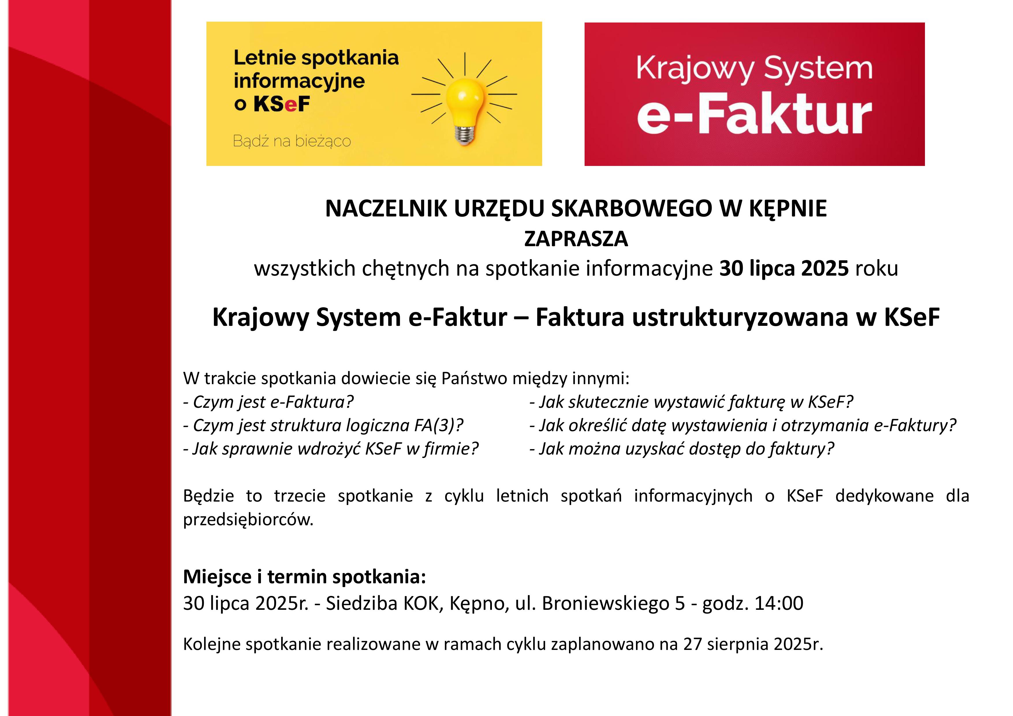 Krajowy System e Faktur wprowadzenie do KSeF szkolenie